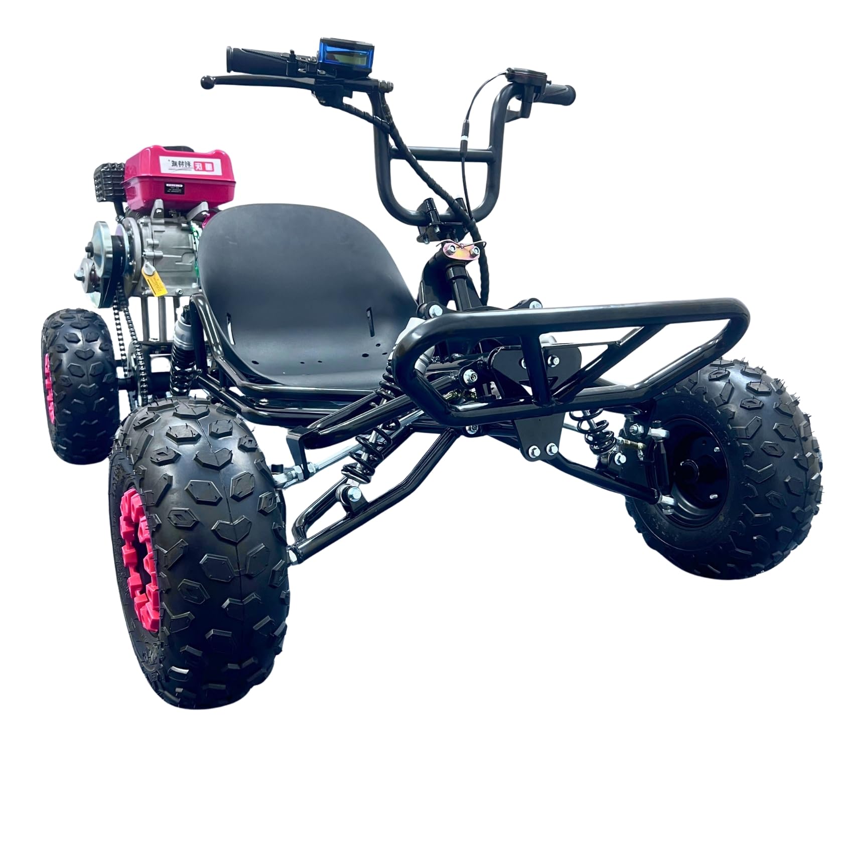 Zyliathor 4-Stroke 212cc Off-Road Go Kart,CVT,7.5HP,6" All-Terrain Tires, Pull Start & Kill Switch, Independent Suspension, Hydraulic Disc — Dirt •