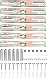 PATIKIL 4" Ceiling Light Plate Kit, 6 Pack Light Crossbar Mounting Bracket Universal Lamp Fixture Hardware Set for Chandelier Wall Light, Zinc Plated