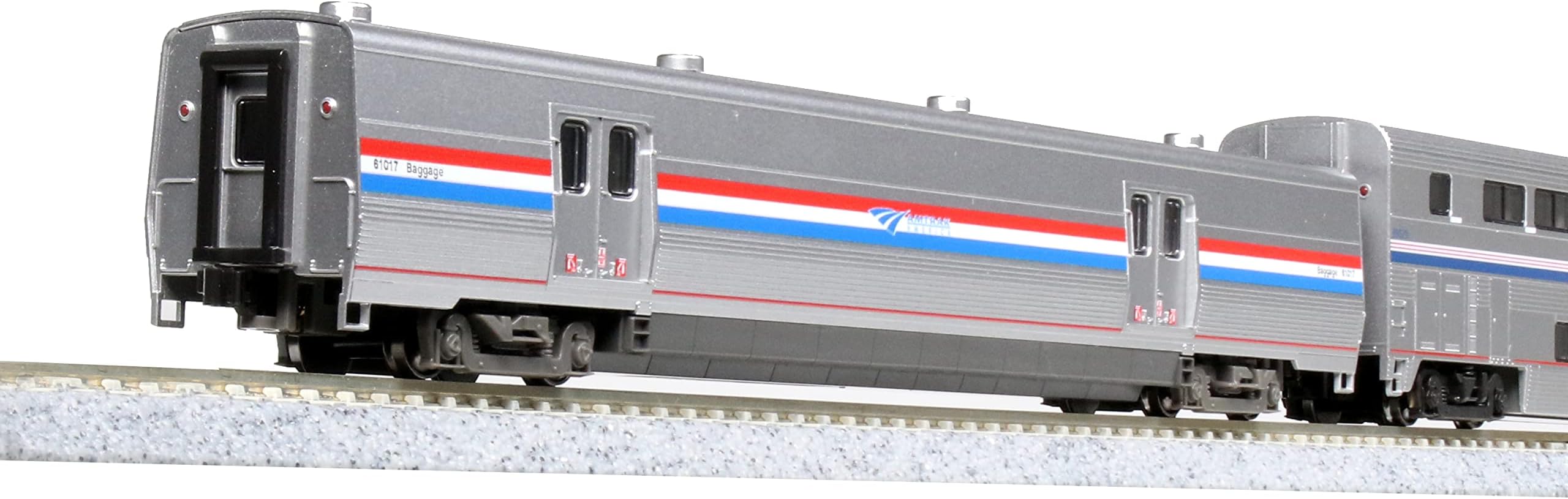 10-1789 N Gauge Amtruck Superliner, Set of 6, Model Train Passenger Car