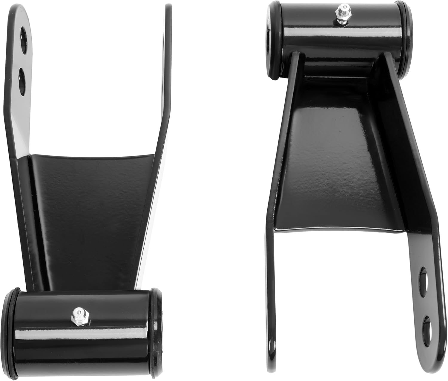 ALMULOO 1-2 inch Drop Kit Leveling Lowering Shackles Compatible with 1973-1996 Ford F-150 F-100 Adjustable Rear Suspension Shackles Steel Powder Coated Black