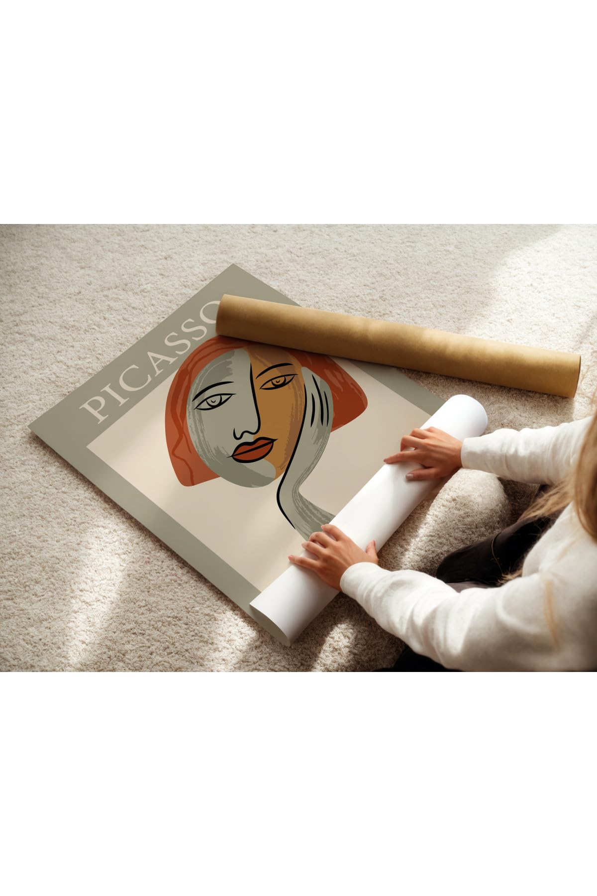 Fark Tanıtım Picasso Çerçevesiz Poster, Modern Dekoratif Çerçevesiz Poster, Tablo, Picasso, 21 x 30