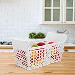 HOMSFOU Small Adjustable Freezer Basket Organizer Extendable Design for Deep Chest Freezer and Kitchen