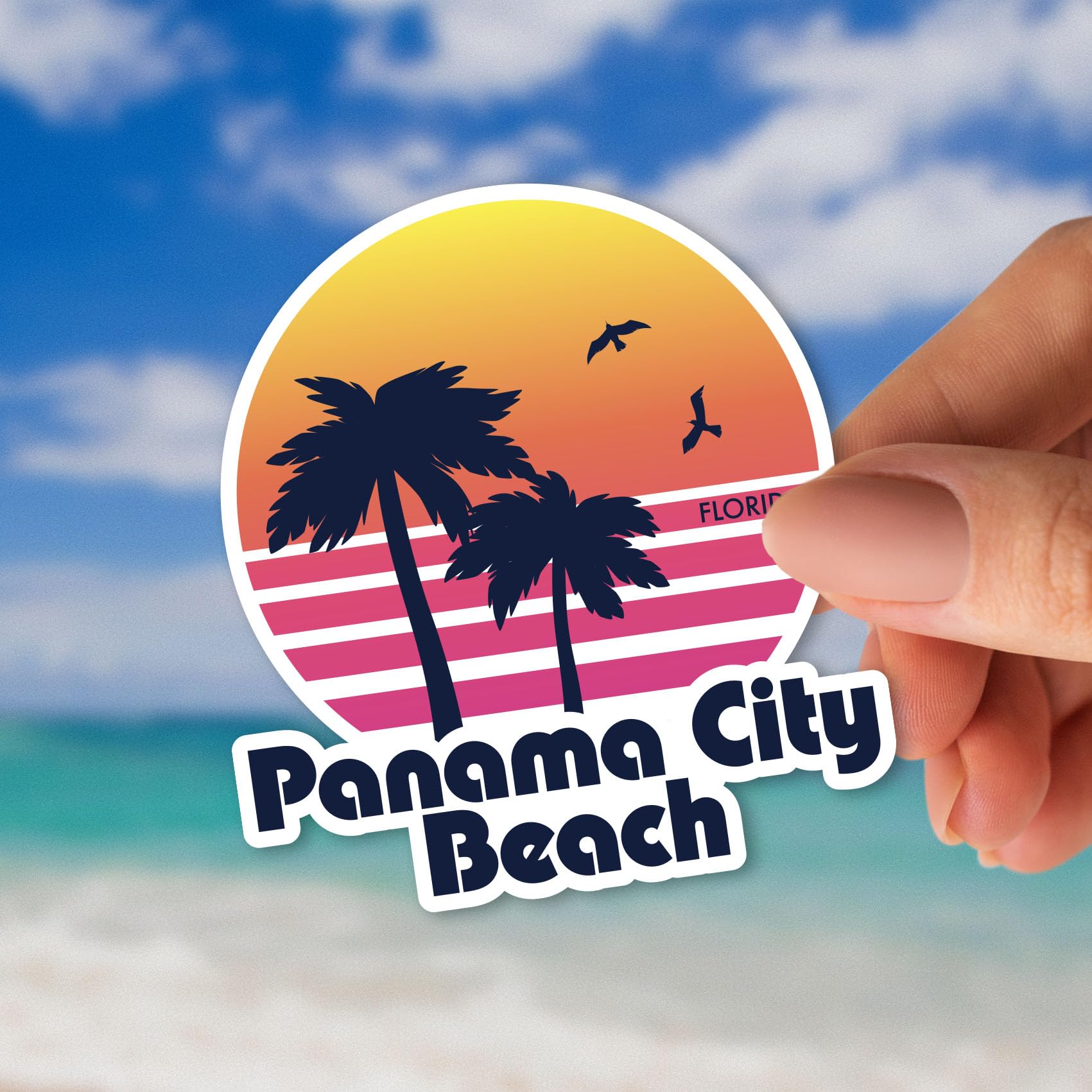 Waterproof Vinyl Sticker Squiddy Destin Florida Vinyl Sticker - 3 Inch ...