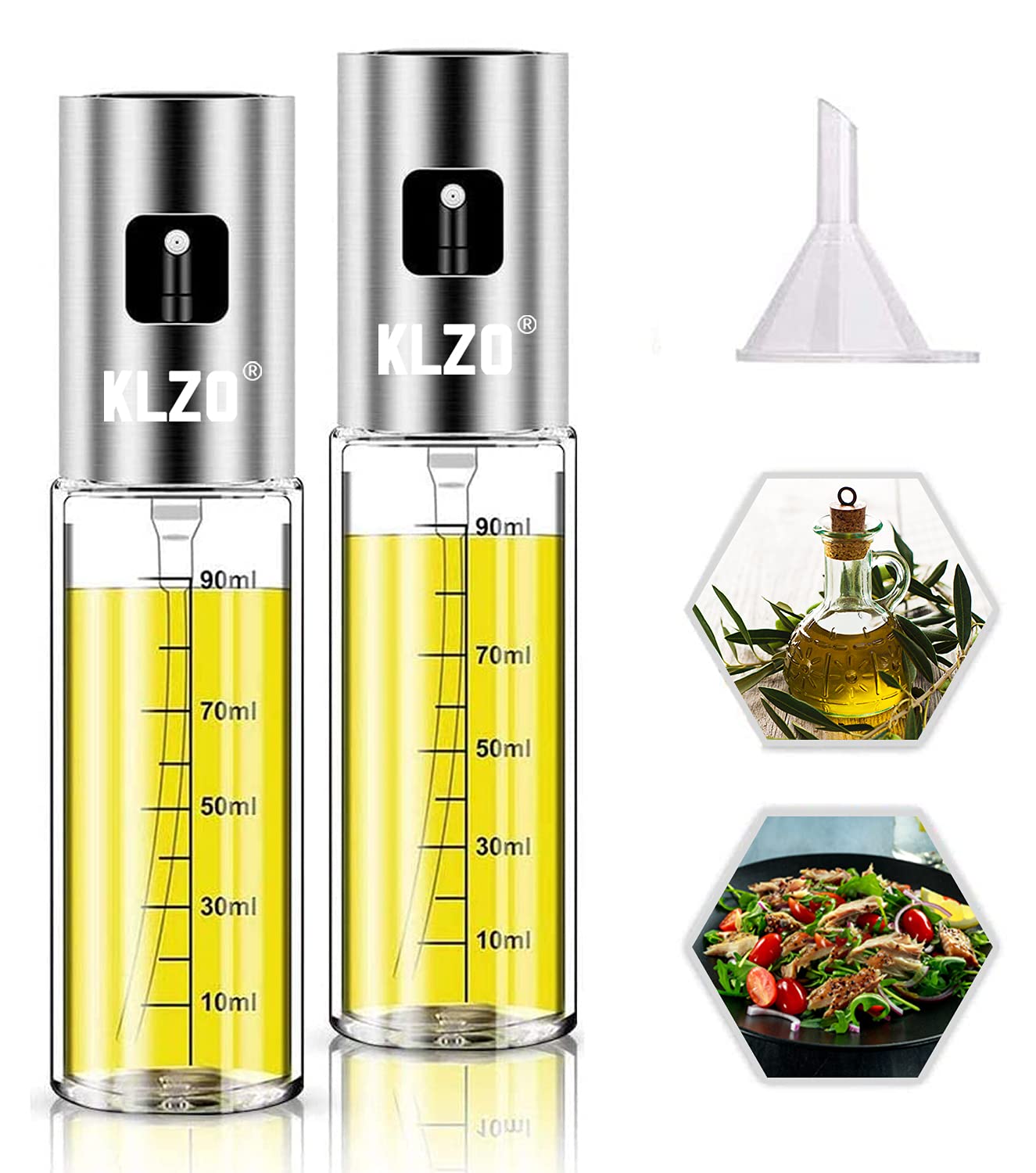 Cooking oil sprayer, 2Pack Olive Oil Sprayer Mister, Olive Oil spray bottle, Olive Oil spray gun for salad, grill, kitchen baking, Roasting, BBQ, Grilling