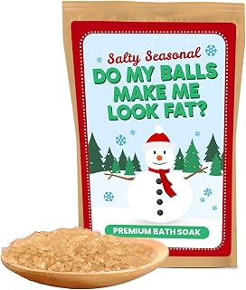 Snowman Balls Big Bath Soak Premium Sea Salt Mens Christmas Gag Gift for Adults Funny Stocking Stuffers for Boyfriend Husband Snowmen Lovers