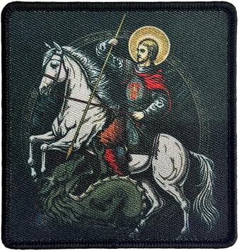 St George and The Dragon Patches, Victory George Tactical Patch, Printed Patch Hook and Loop Decorative Patches Sew On for Clothing, Dress, Hat, Backbags