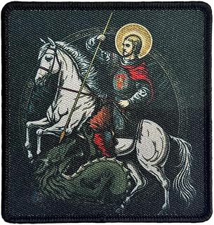 St George and The Dragon Patches, “Victory George” Tactical Patch, Printed Patch Hook and Loop Decorative Patches Sew On for Clothing, Dress, Hat, Backbags