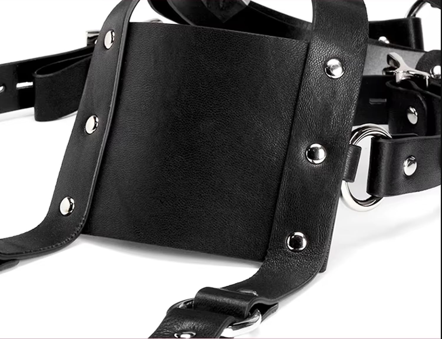 Fétiche Bâillon de bouche en simili-cuir avec balle de gag - Bondage BDSM Sex Toy - Harnais de tête d'écarteur de bouche - érotique