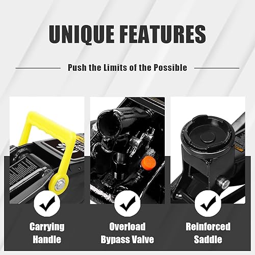 Miniatura 3 de BIG RED AT82040R Torin - Combo de piso de carretilla hidráulica con 2 soportes para gatos y garajeenredadera de tienda, capacidad de 2 toneladas