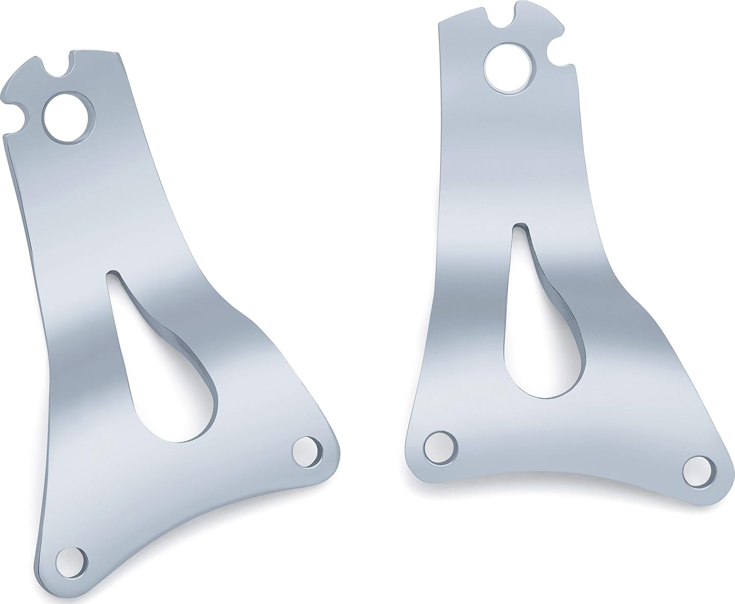 Kuryakyn 1667 Multi-Purpose Driver/Passenger Seat Backrest Component: Fixed Mounts for 2003-17 Harley-Davidson FL Softail Motorcycles, 1 Pair, Chrome