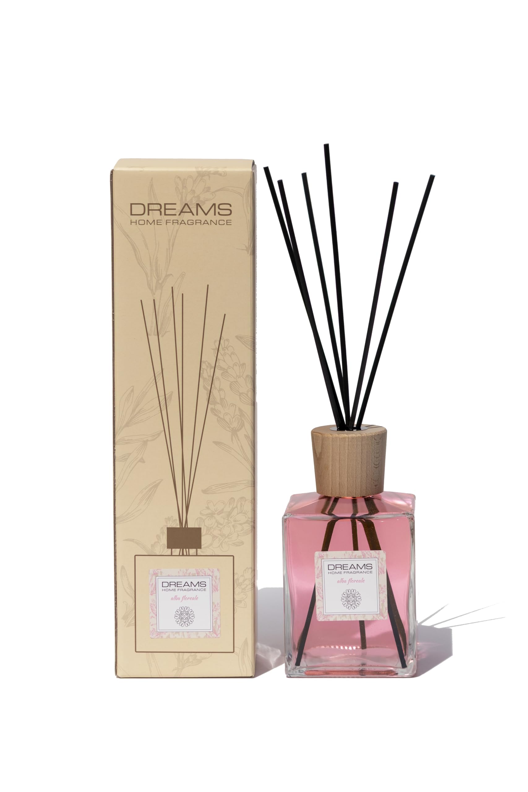 Chimiver Dreams Home Fragrance Alba Floreale | Profumatore per ambienti con OLI essenziali a bastoncini. Diffusore di fragranze personalizzabile con Logo o Foto. Decorazione Della casa. 5L