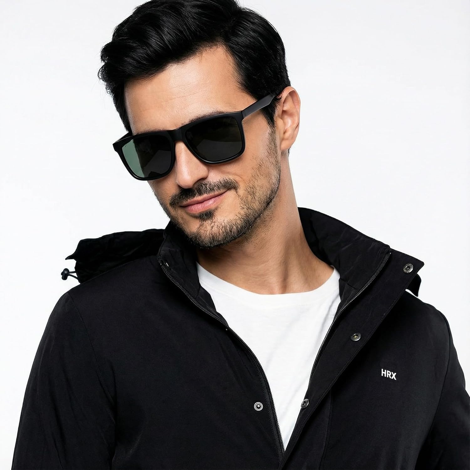 Vincent Chase By Lenskart | Black Green Full Rim Square | ATHLEISURE | Branded Latest and Stylish Sunglasses | 100% UV Protected | Men & Women | Large | VC S14525