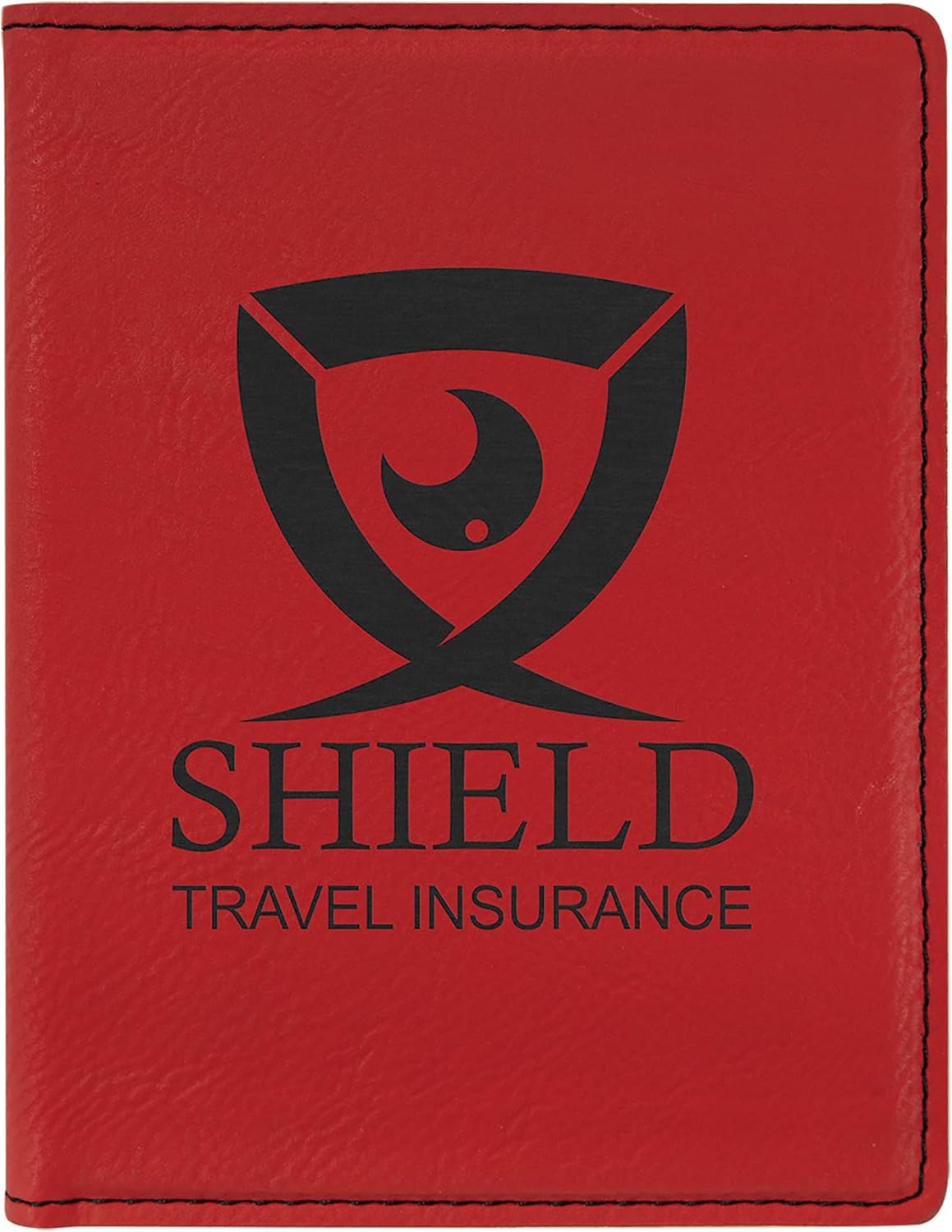 Custom Logo Passport Cover Personalized Engraved for Free (Tan with Black)
