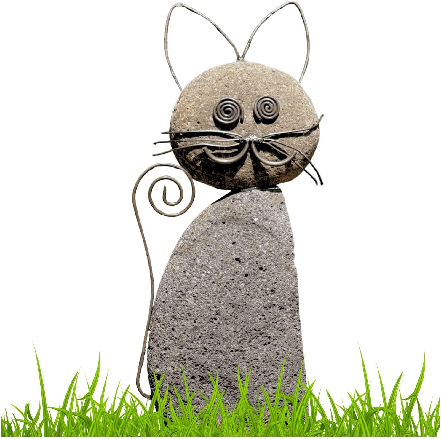 Happy Gardens Cat Garden Statue with Whiskers