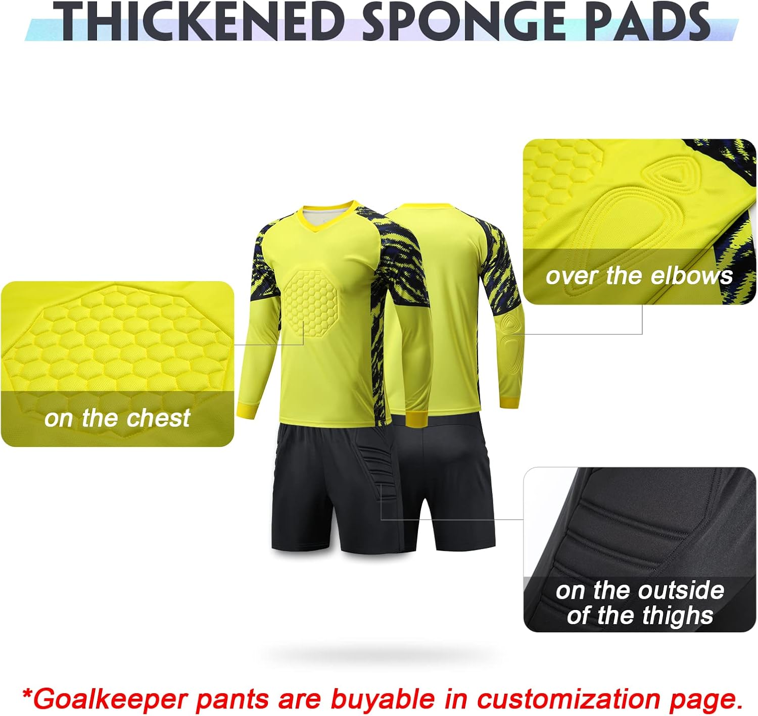 HDSD Custom Goalkeeper Jersey Soccer for Kids Adult Soccer Goalie Jersey Personalized - Image 4