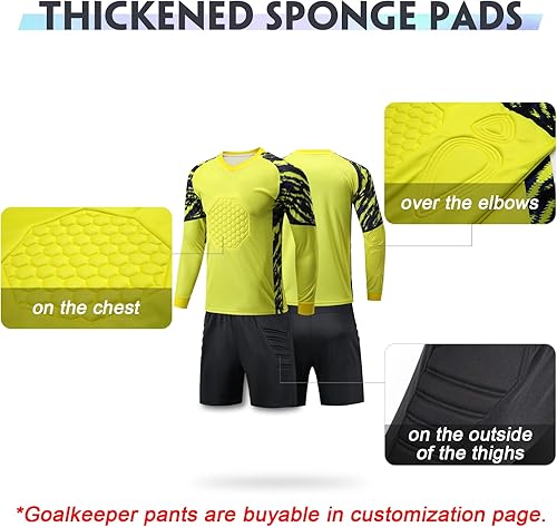 Miniatura 4 de Camisetas de portero personalizadas para jóvenes, hombres y niñas con nombre y número de equipo, logotipo de equipo personalizado para niños y