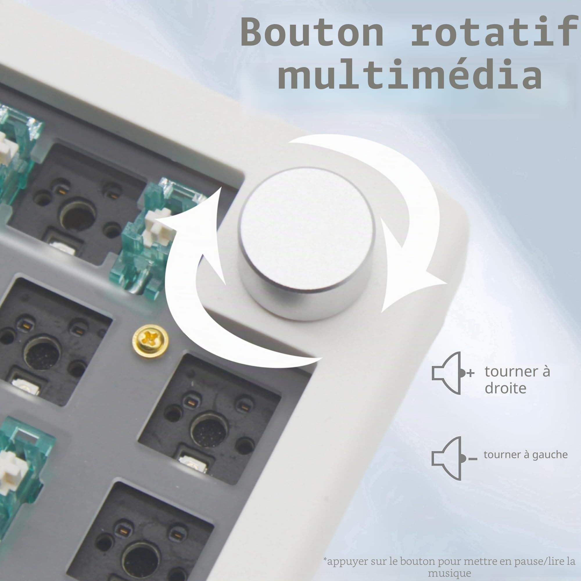 GMK67 Kit de clavier mécanique 65 % trimode orienté au sud RVB LED pour commutateurs 3/5 broches, 66 touches + 1 bouton, prise à chaud PCB, joint d'étanchéité, kit de clavier à monter