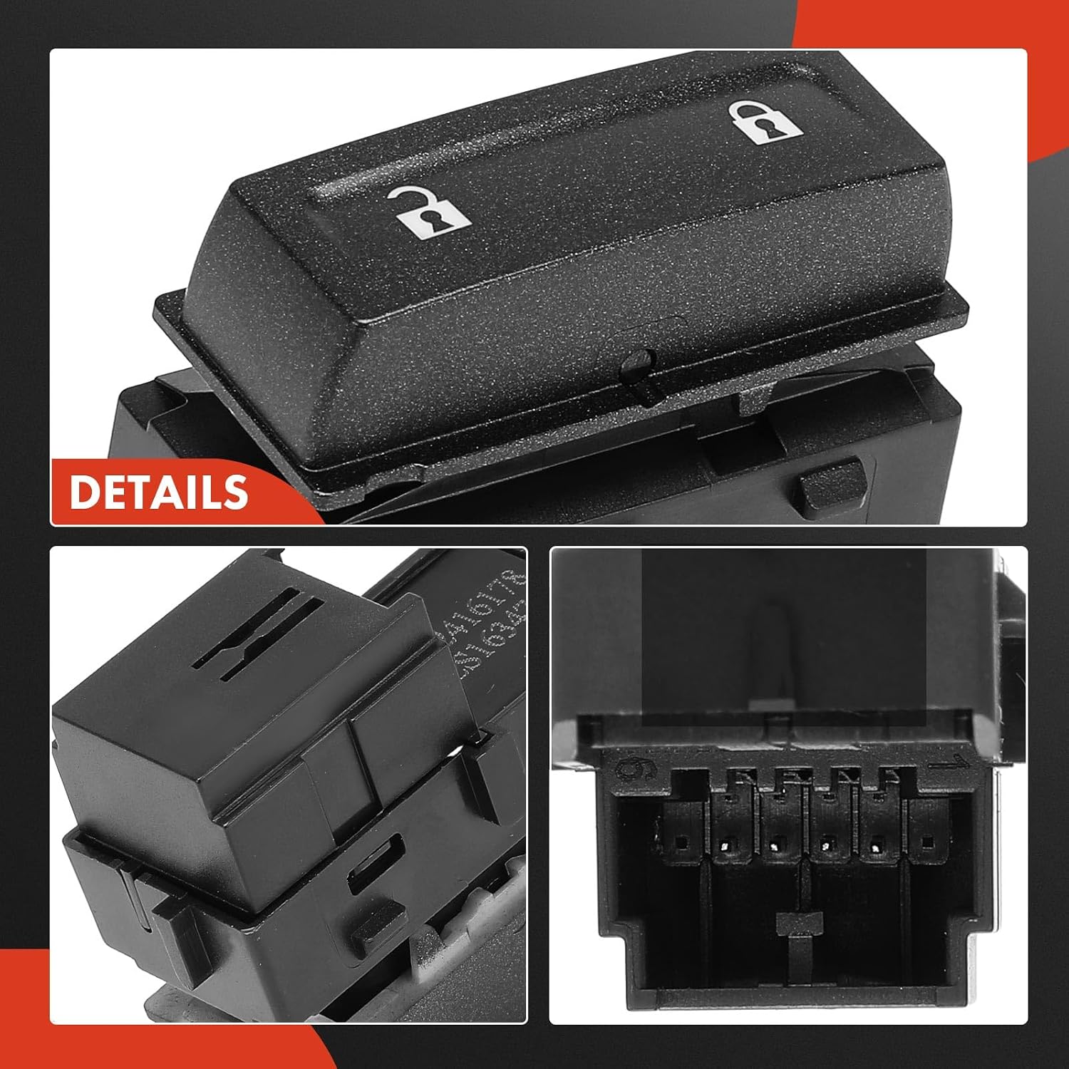 A-Premium Front Left Driver Power Door Lock Switch Compatible with Chevrolet Silverado 2500 HD 2015-2016, Silverado 3500 HD 2015-2016 & Sierra 2500 HD 2015-2016, Sierra 3500 HD 2015-2016