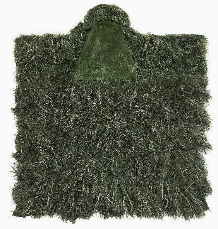 VIGAN 3D Bow Hunting Grass Ghillie Poncho Sniper Desert Camouflage Cloak for Training