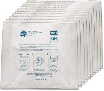 Hoover AH10163 2479323 Standard Bags for Hushtone Canister Pack of 10