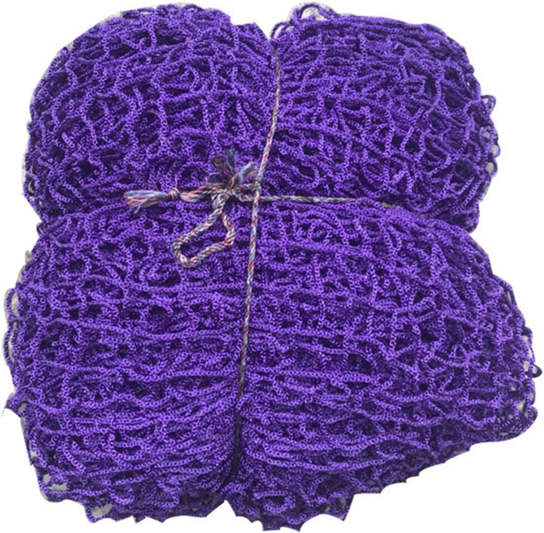 Children's Backyard Climbing Net Purple 4mm/5cm,Climbing Cargo Net Playground Safety Net,Indoor Partition Net Hanging Clothes Net Suitable for Tree House Accessories Outdoor,1MX5M(3.3X16.4FT)