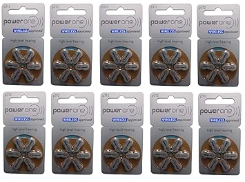 POWERONE POWER ONE P312 P 312 HEARING AID BATTERY 6X10 60 Pcs