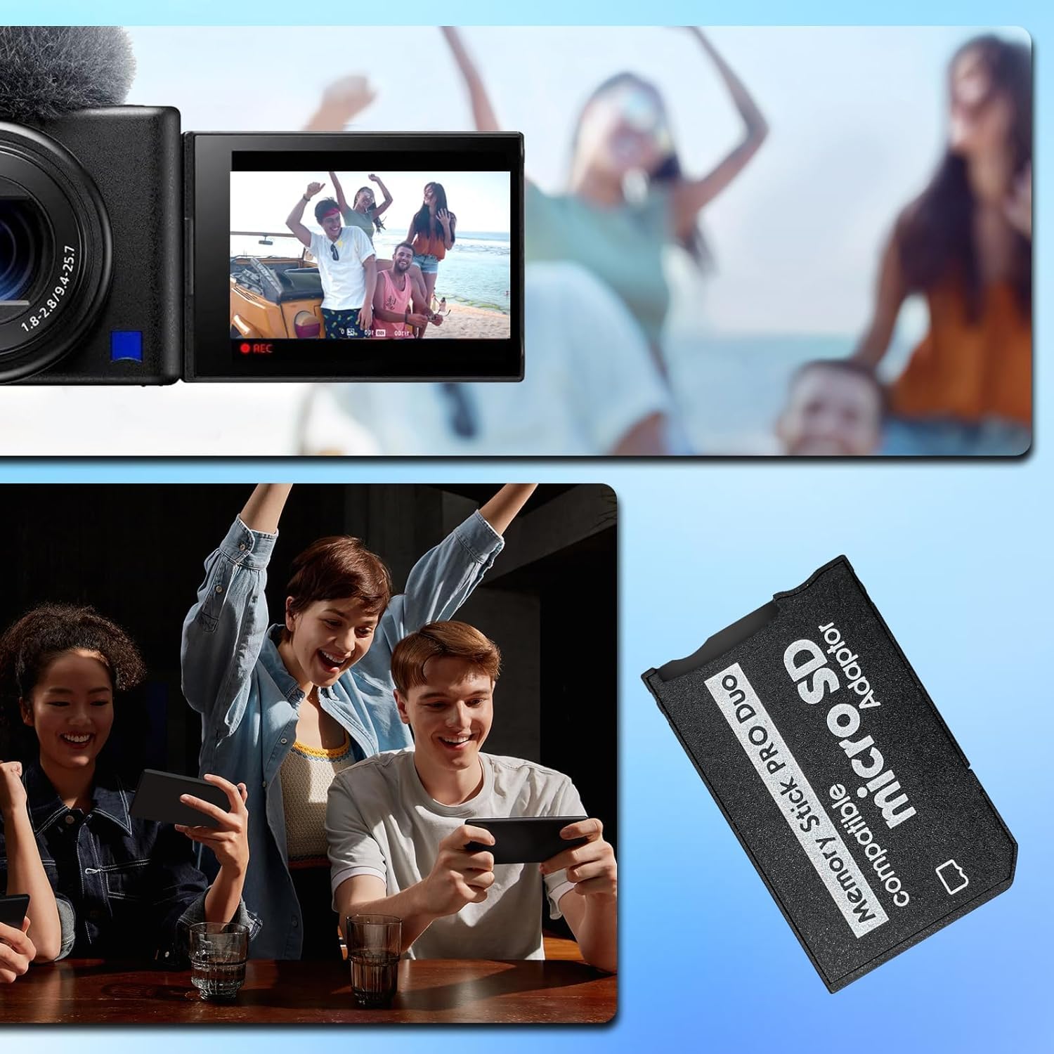 Amazon | Chaojibao 1個 microSD → メモリースティック Pro Duo SDHC