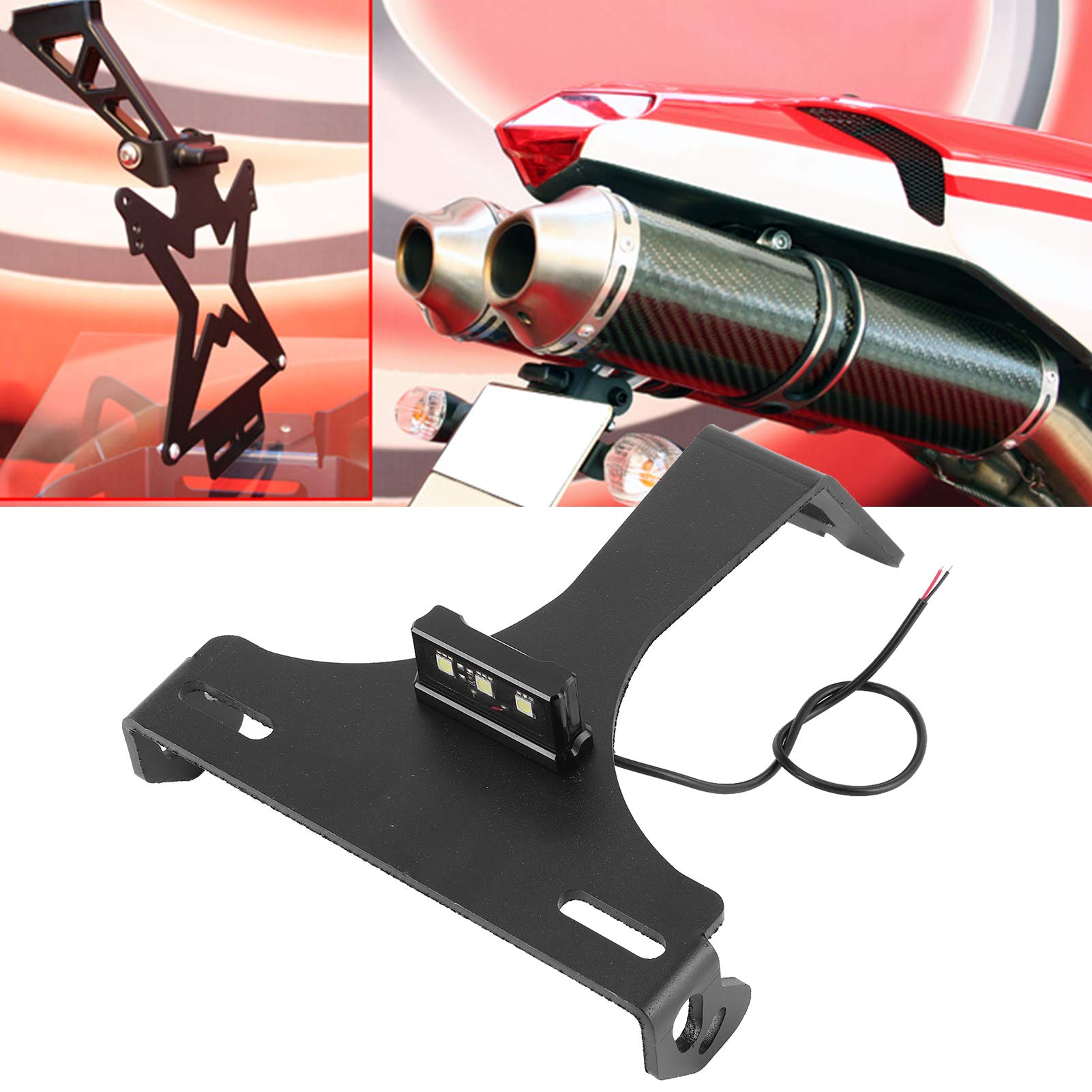 Support Plaque Immatriculation CNC LED Pour Ducati 848 1098 1198 2008-2011