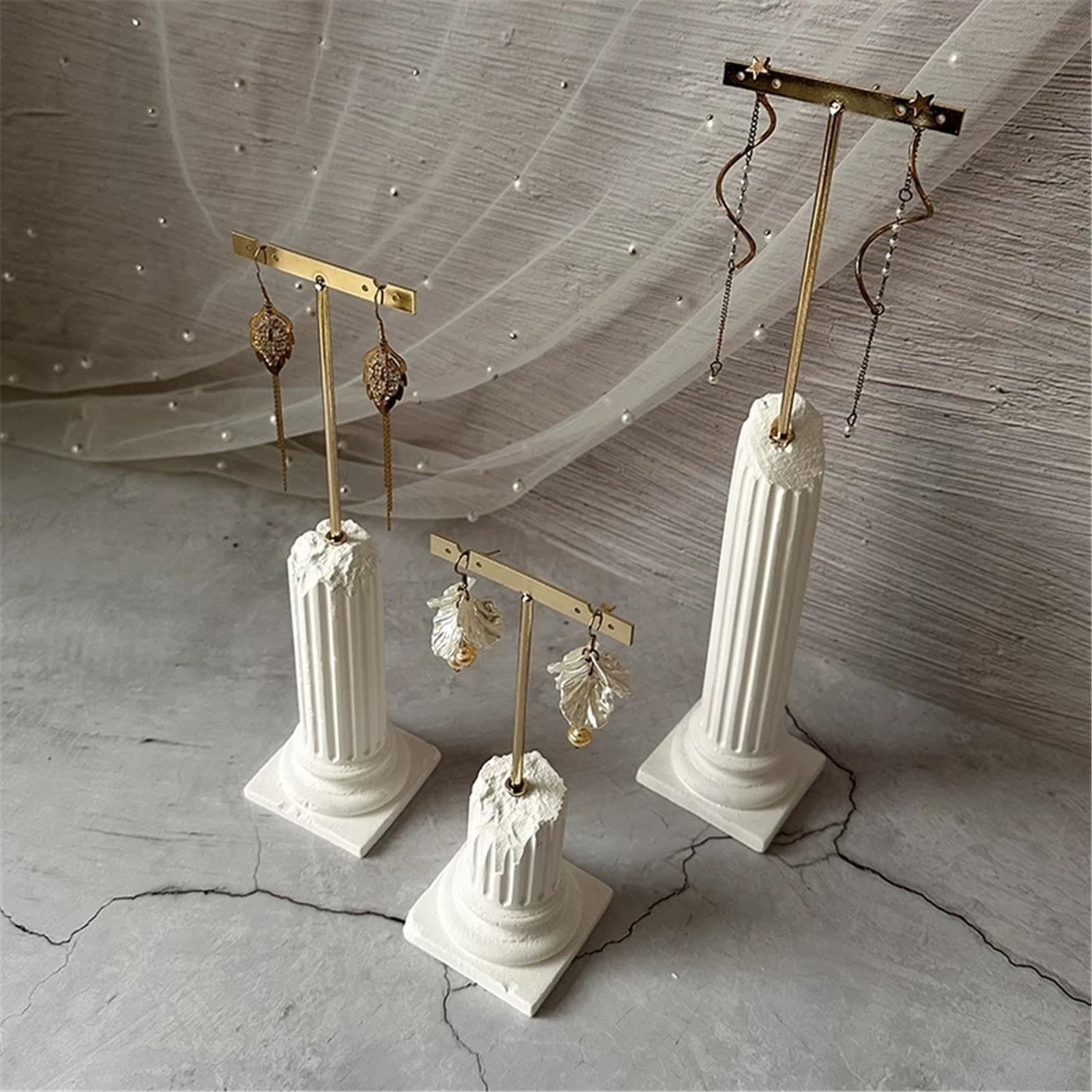 Organizzatore Set di espositori for Orecchini con Colonna Romana in Gesso da 3 Pezzi