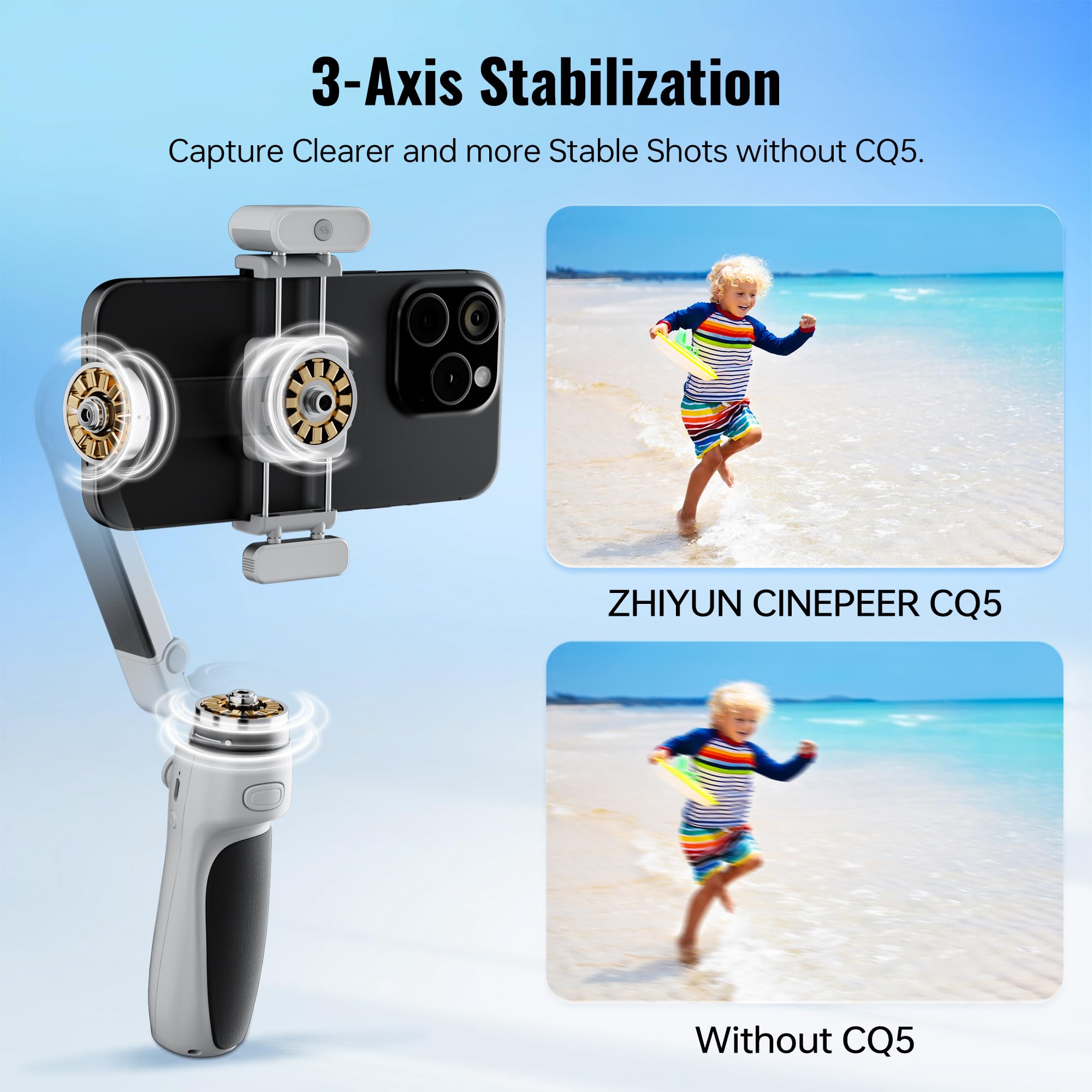 Amazon.com: ZHIYUN CINEPEER CQ5 COMCO Smartphone Gimbal Stabilizer