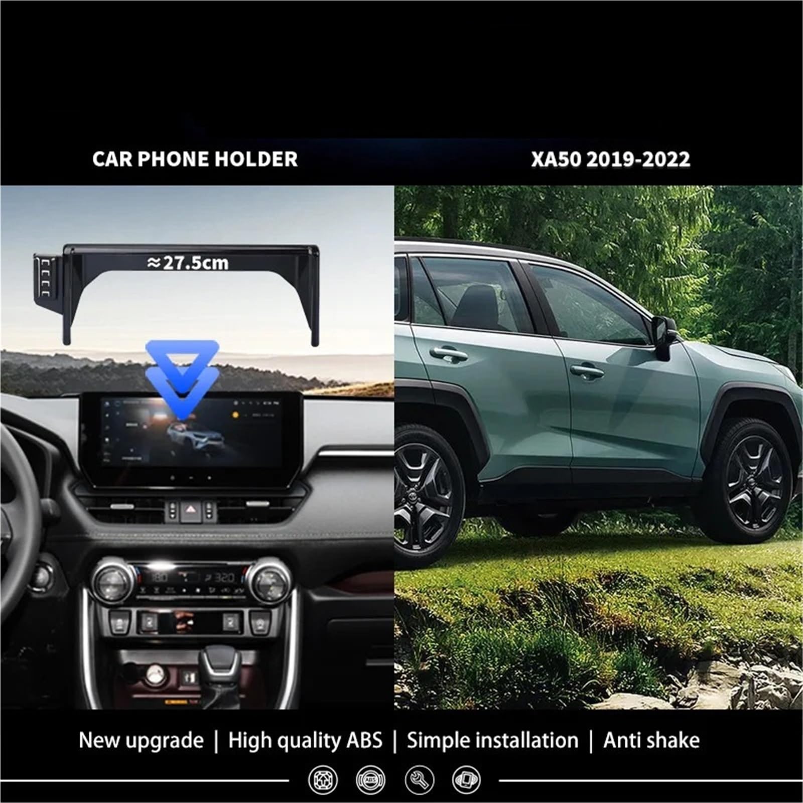 Do Toyota Do RAV4 XA50 2019 2020 2021 2022 uchwyt na telefon komórkowy