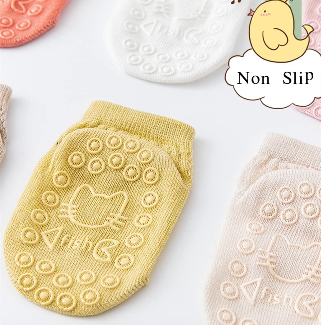 Baby Grip Socks Toddler Non Slip Thin Mesh Infant Eyelet Non-skid Socks Unisex Girl Boy Floor Crew Ankle Socks