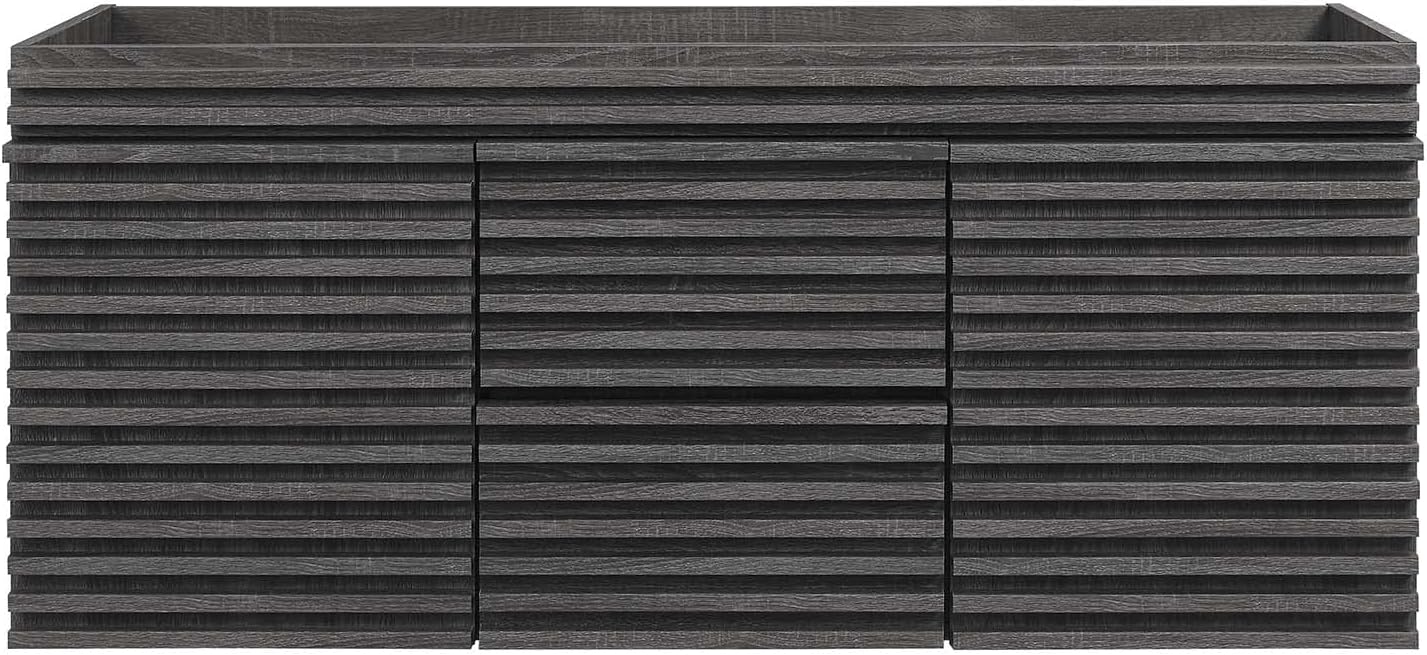 Modway Render 48" Double Sink Compatible (Not Included) Bathroom Vanity Cabinet in Charcoal