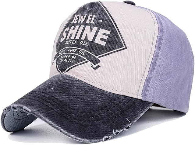 Vintage Trucker Cap Distressed Gas Oil Print Baseball Hat