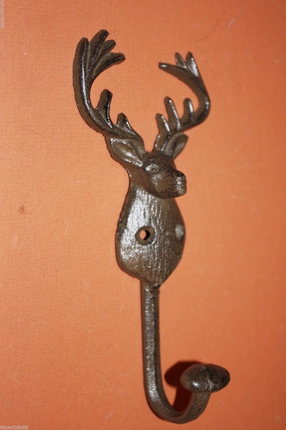Deer Hunter Theme Bath Decor, Deer Head Bath Towel Hooks Set of 3