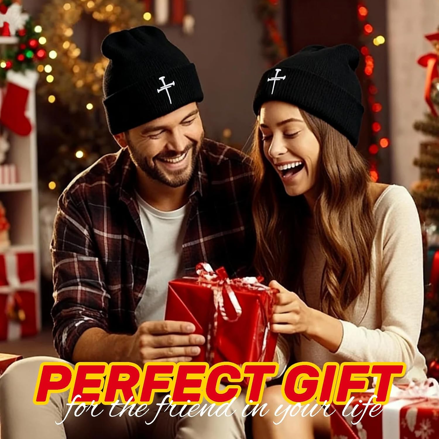 3D Embroidered Christian Hat for Men & Women, Jesus 3 Nail Cross Beanie Hat, Religious Gifts for Christians Clothes - Image 6