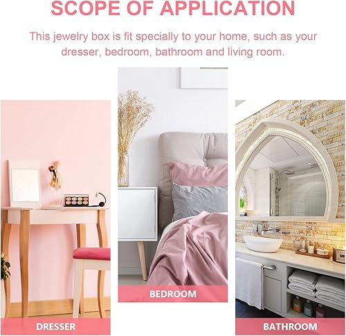 Miniatura 8 de Yardwe Caja de joyería de aleación de zinc pintada a mano, caja de joyería de aleación de zinc, caja de almacenamiento creativa para aretes,