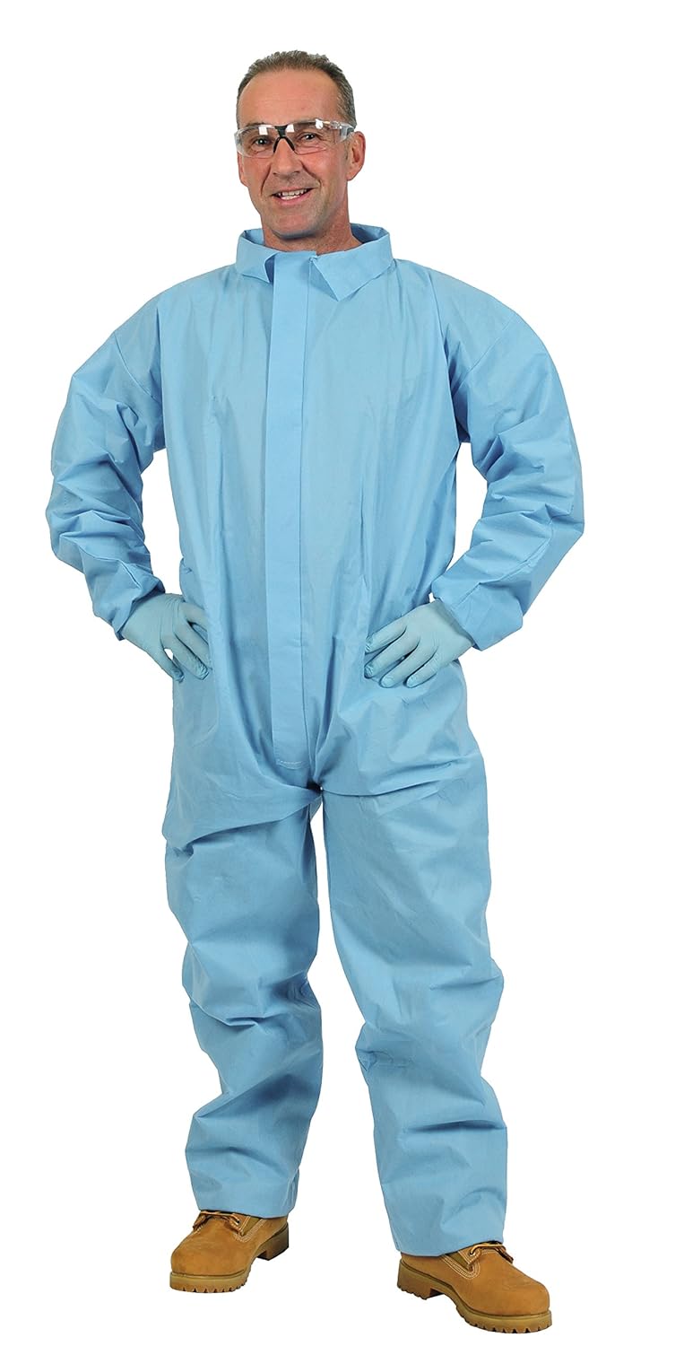 Galeton 9300921CS-XXXL Safe N' Clean Professional Coveralls, Elastic Wrists & Ankles, Case of 25, 3X-Large