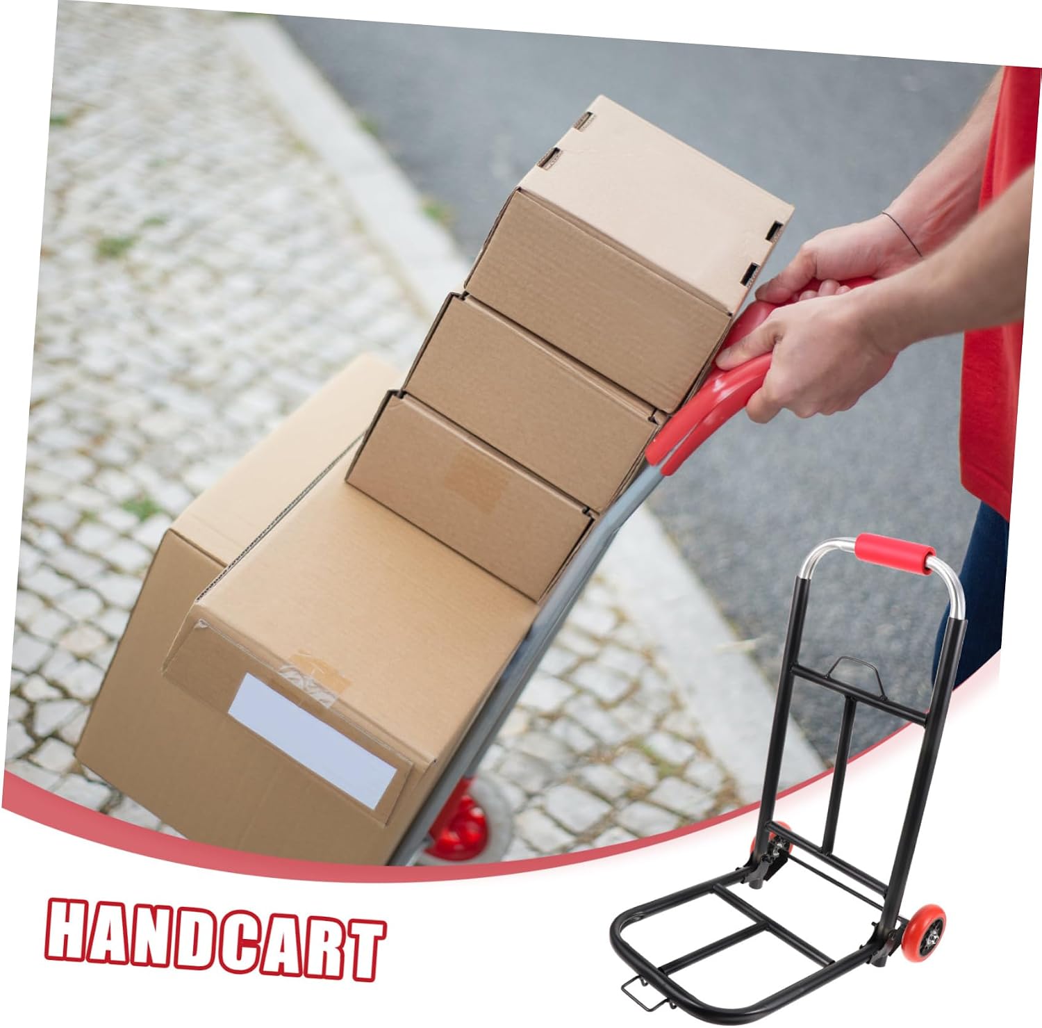 Two-Wheeled Trolley Folding Trolley Hauling Truck Small Trailer Cart Easy to Carry