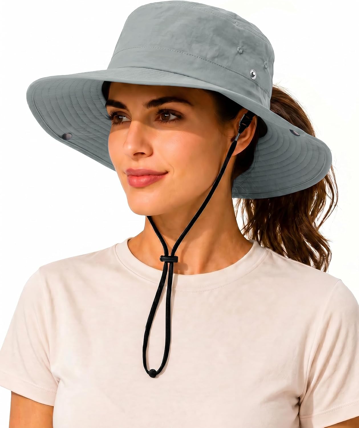 Wide Brim Waterproof Bucket Rain Hat for Women Men UPF50+ Cowboy Sun Hat