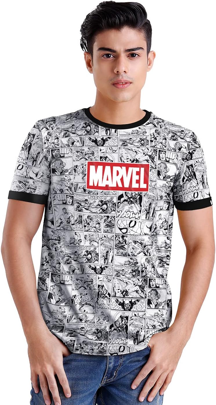 The Souled StoreMarvel: Comic Strip Mens and Boys Graphic Printed Cotton T-Shirts Multi-Colored