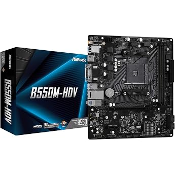 ASRock AMD Ryzen 5000 Series (Socket AM4) Compatible B550 Chipset Micro ATX Motherboard [Domestic Authorized Distributor] B55