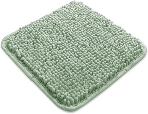 Miniatura 222 de Yeaban Alfombras de baño gris oscuro – Gruesas alfombras de baño de chenilla | Alfombras de baño absorbentes y lavables antideslizantes, alfombras