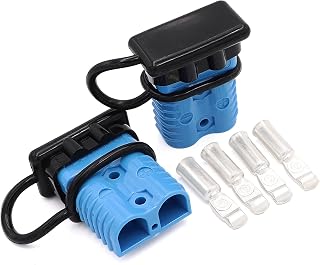 2 Pcs, 175A 1/0AWG Battery Quick Connect Wire Harness Plug Kit Battery Cable Quick Connect Disconnect Plug for Winch Auto Car Trailer Driver Electrical Devices,Blue