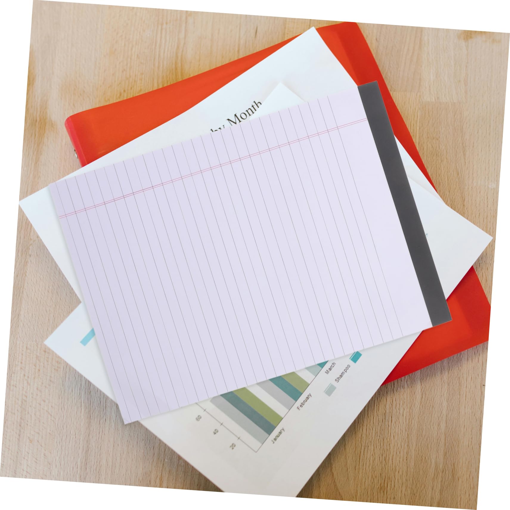 SEWACC A4 Abreiß Notizblock Liniert, 4 Stück-pack Papier für Notizen