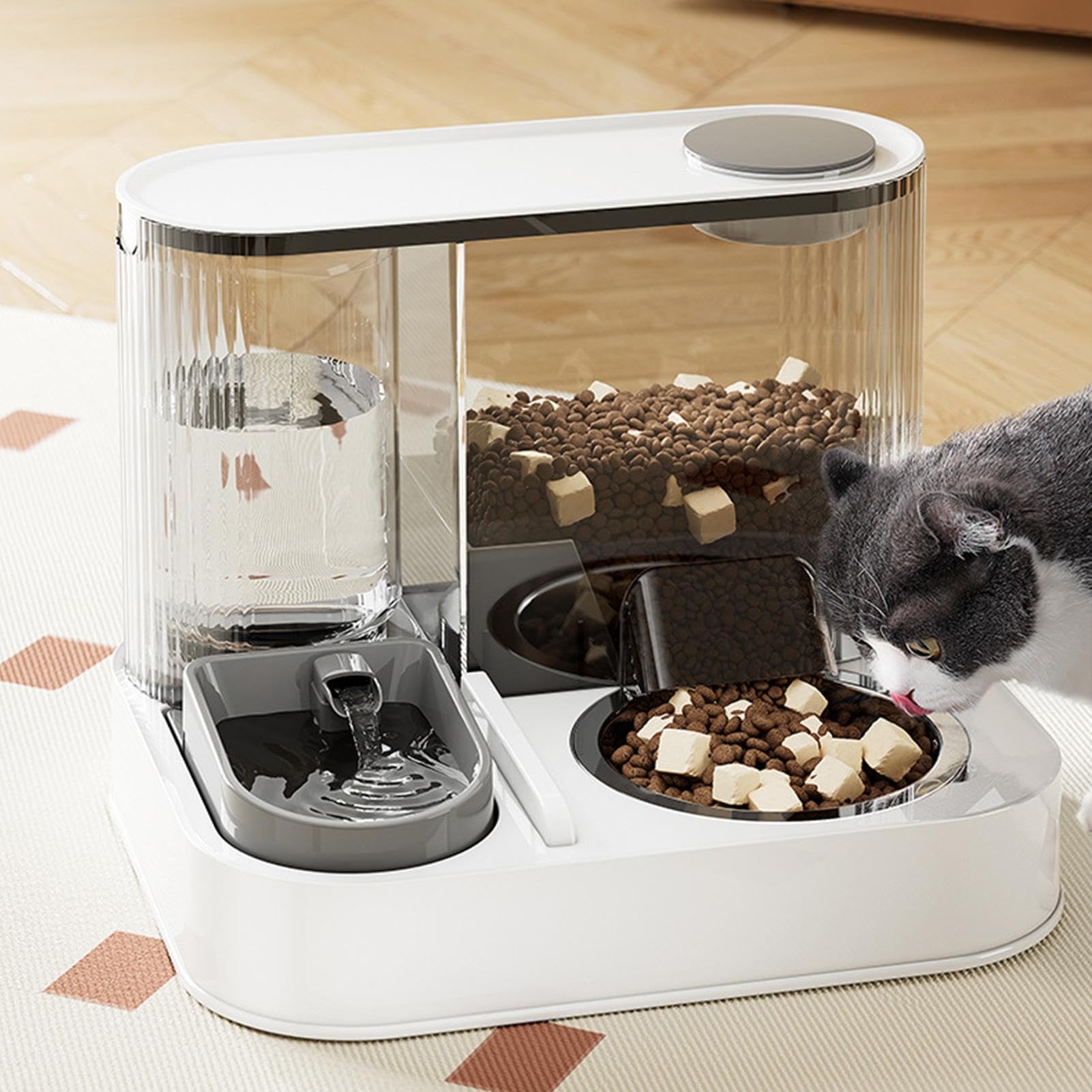 Mangiatoia Automatica Per Gatti Purificatrice Acqua Cani Pet | automatica acqua gatti Adatta A Appartamento Soggiorno Pavimento Interno Casa Razze Medie E Grandi E