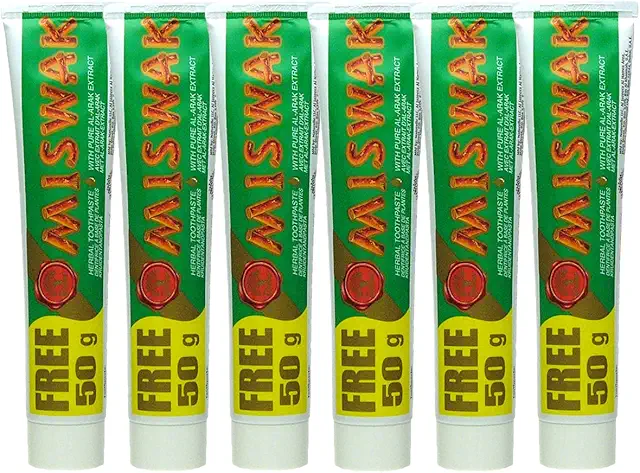 Miswak Dabur Ayurvedische Zahnpasta ohne Fluorid - 6x170g Vorteilspack