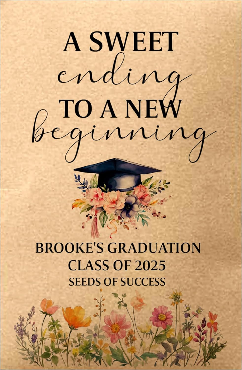 Custom Graduation Seed Packets, Graduation Party Favors, Blooming Future, Class of 2025, Senior 2025 Grad Party Favors,50 pcs Seed Packet Favors