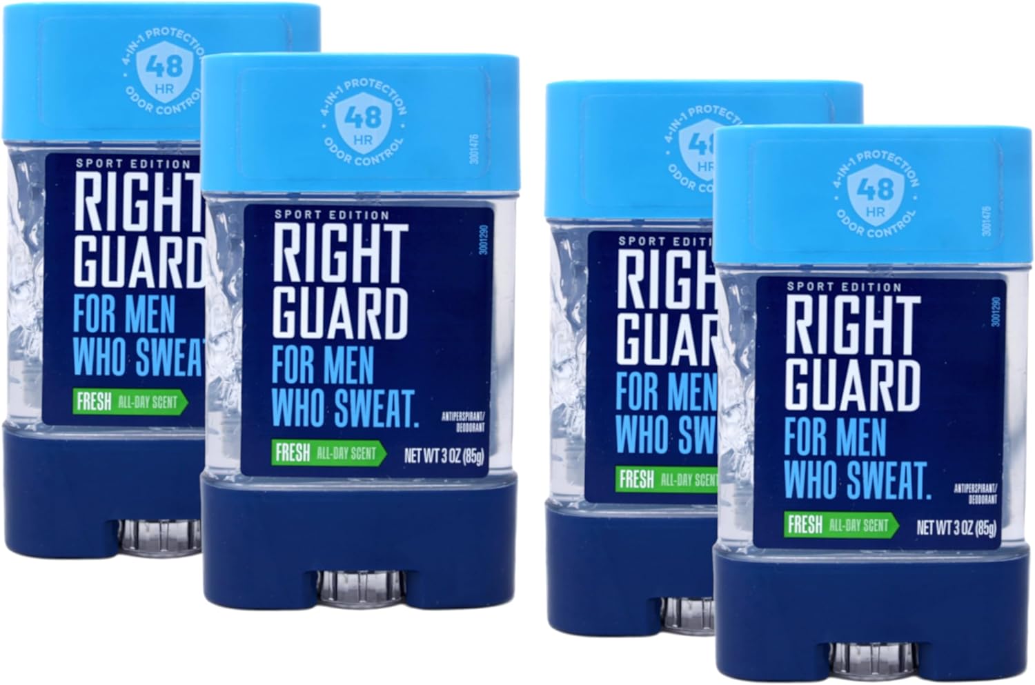 Right Guard Sport Antiperspirant and Deodorant, Clear Gel, Fresh, 3 Ounce (Pack of 4)