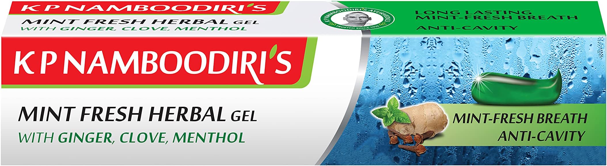 K P Namboodiri's Herbal Gel Toothpaste 150g (PACK OF 2)